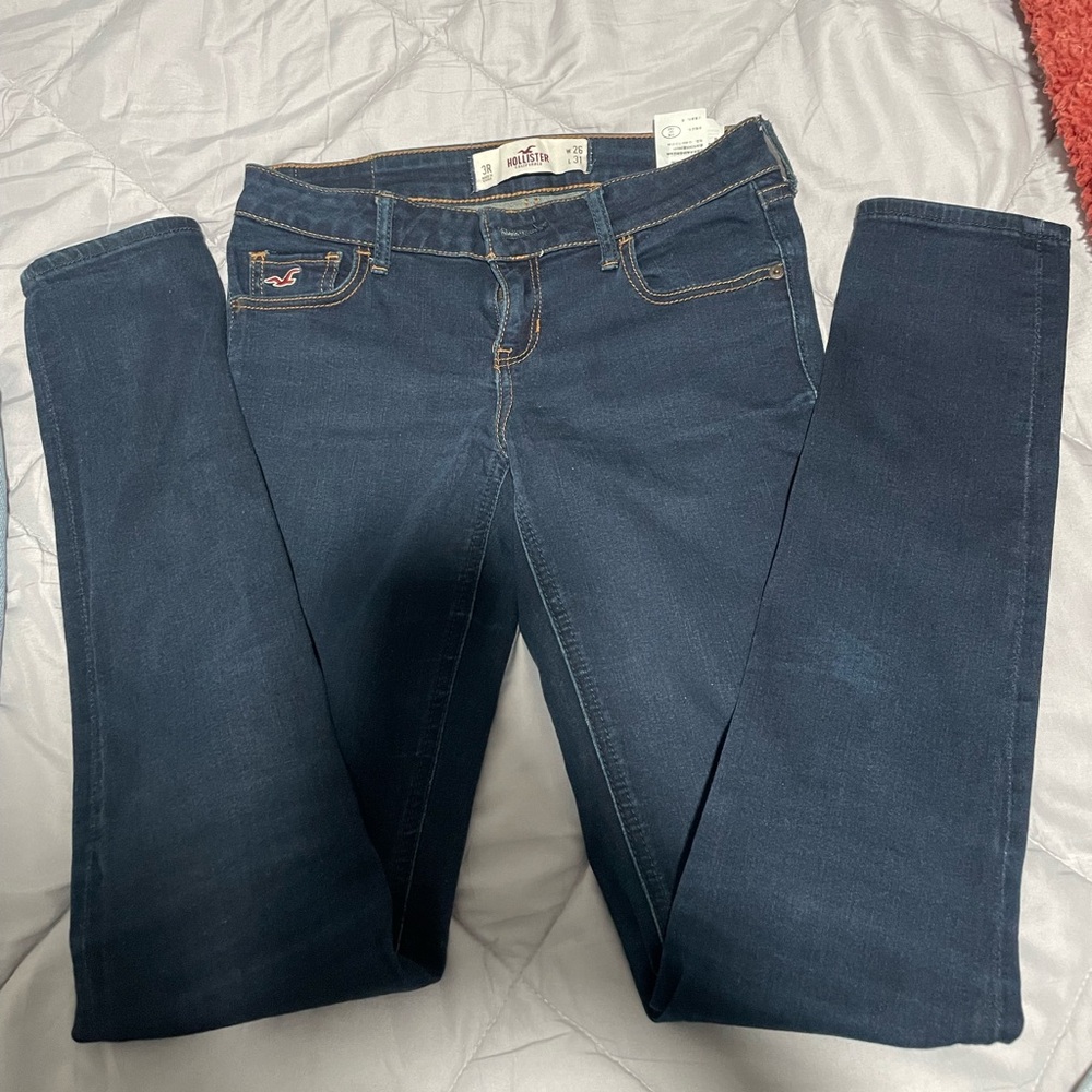 Hollister Women's Dark Blue Skinny Jeans